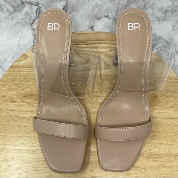 BP Nordstrom Naomi Clear Strap Block Heel Sandals Size 11 New - Picture 5 of 11